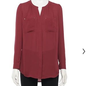 NWT Apt.9 Shirred Button-Up Tunic Size 3x